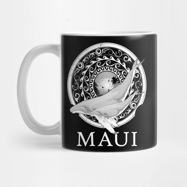 Humpback whales Shield of Maui by NicGrayTees